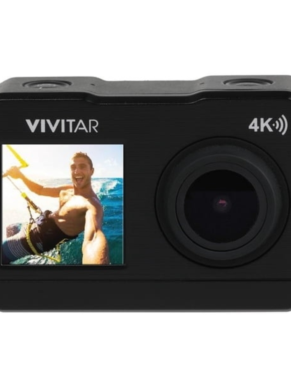 Vivitar 4K Action Camera in Black with Built-In Display